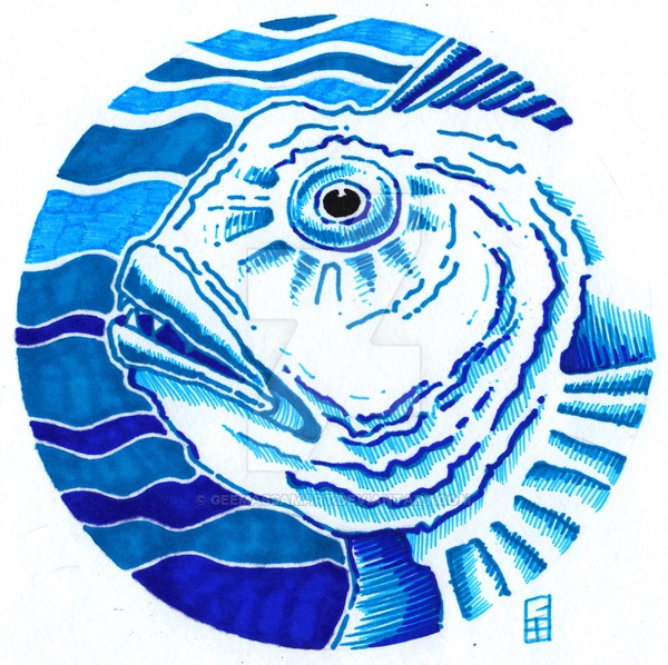 600x598 Sea Life Wolf Fish