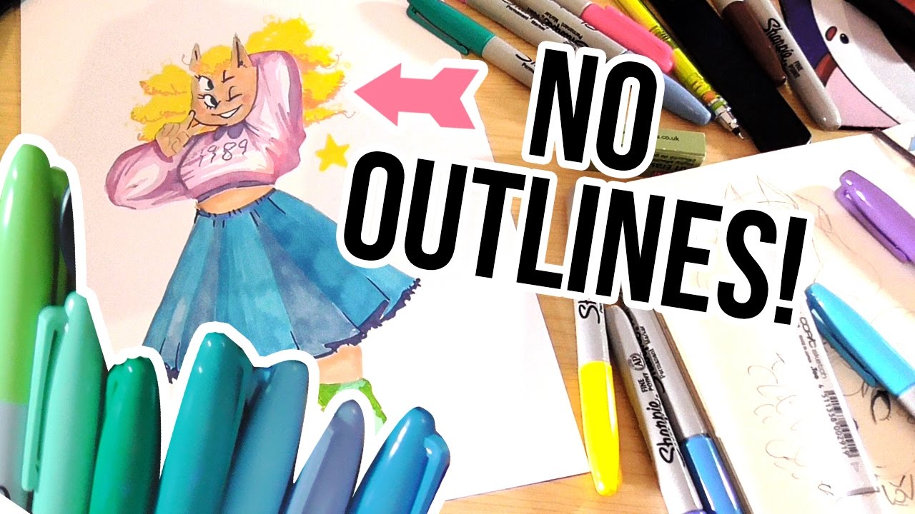 1280x720 No Outline Sharpie Challenge