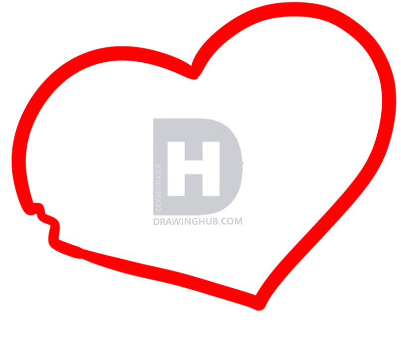 810x720 How To Draw A Shattered Heart, Glass Heart, Step