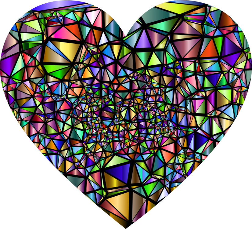 826x750 Stained Glass Drawing Heart Cc0