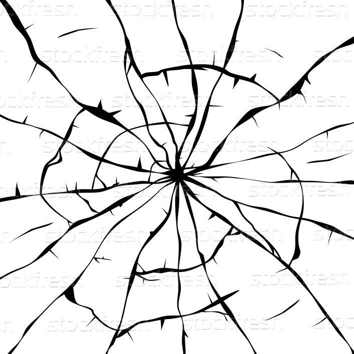 707x707 Vector Black And White Background Of Broken Glass Vector