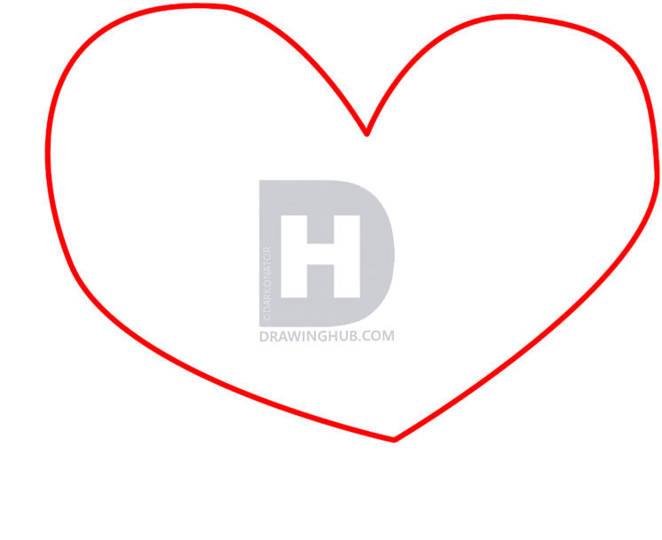 746x609 How To Draw Broken Hearts, Step