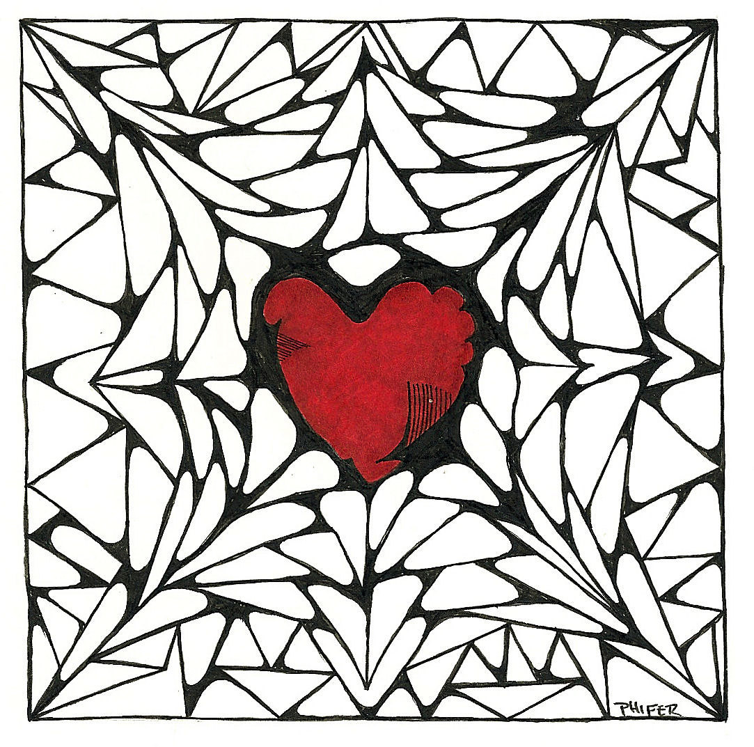1083x1073 Shattered Heart Drawings