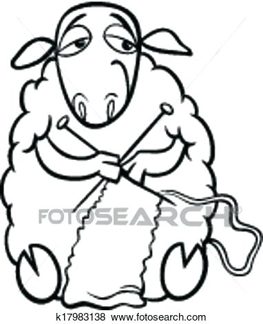 382x470 Sheep Coloring Pictures Clip Art Knitting Sheep Coloring