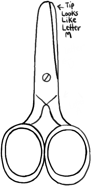317x640 How To Draw Scissors With Easy Step