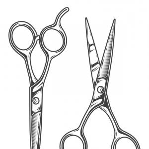 300x300 Best Stock Vector Barber Shears Scissors Icon Illustration Drawing