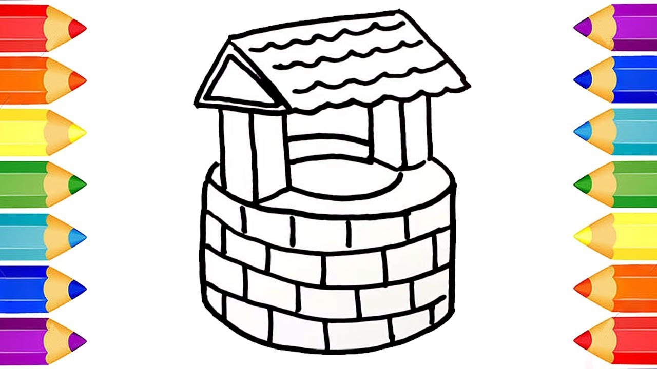 1280x720 How To Draw A Well For Children Coloring Pages For Kids Learn