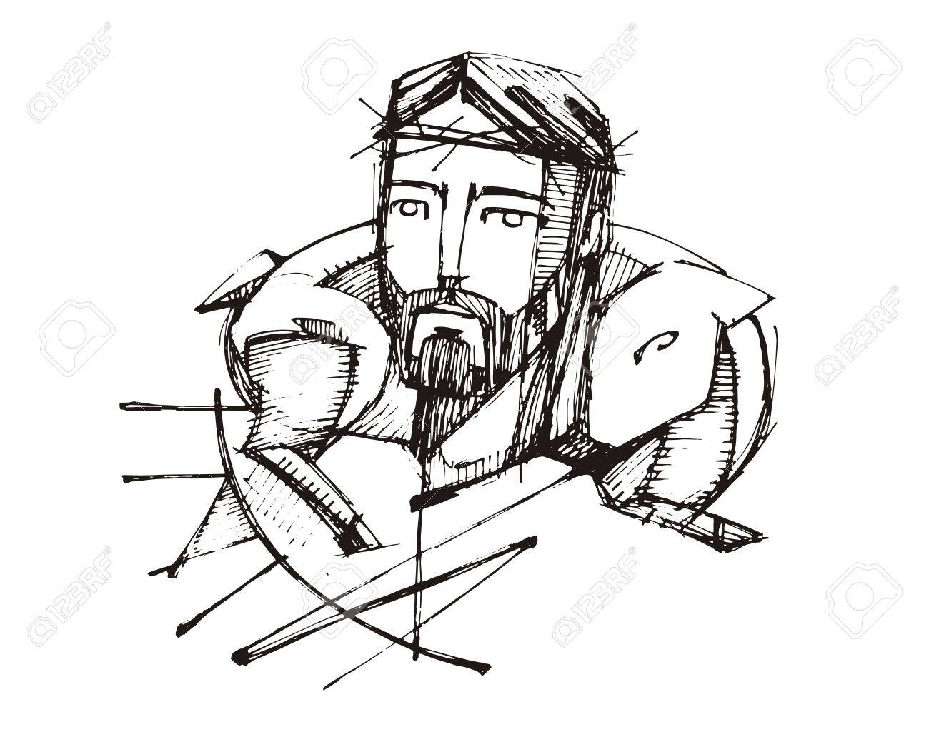 1300x1039 Drawn Sheep Drawing