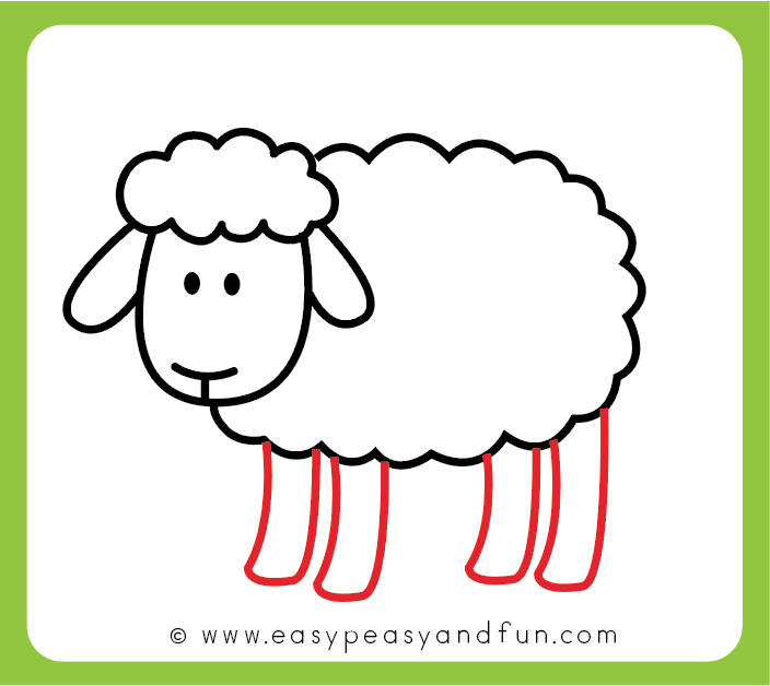 Sheep Drawing For Kids Free download on ClipArtMag