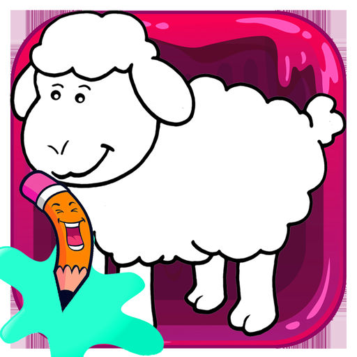 512x512 Sheep Coloring Game For Kids
