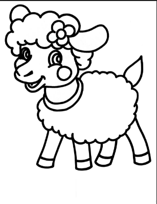 307x400 Sheep Coloring Pages For Preschool