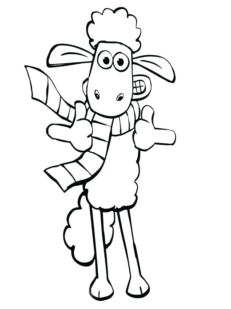 750x1000 Sheep Outline Coloring
