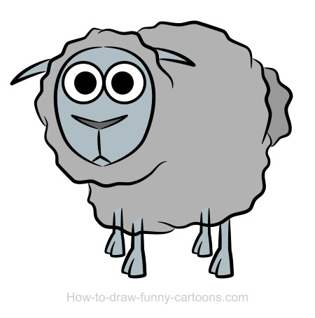 450x454 Sheep Drawing