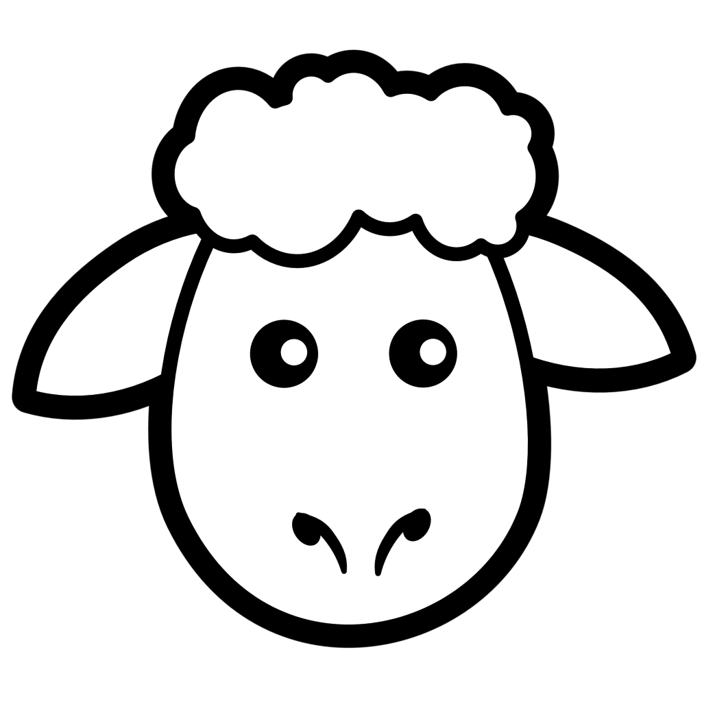 1024x1024 Sheep Face Drawing Impressive Sheep Coloring Pages At Face