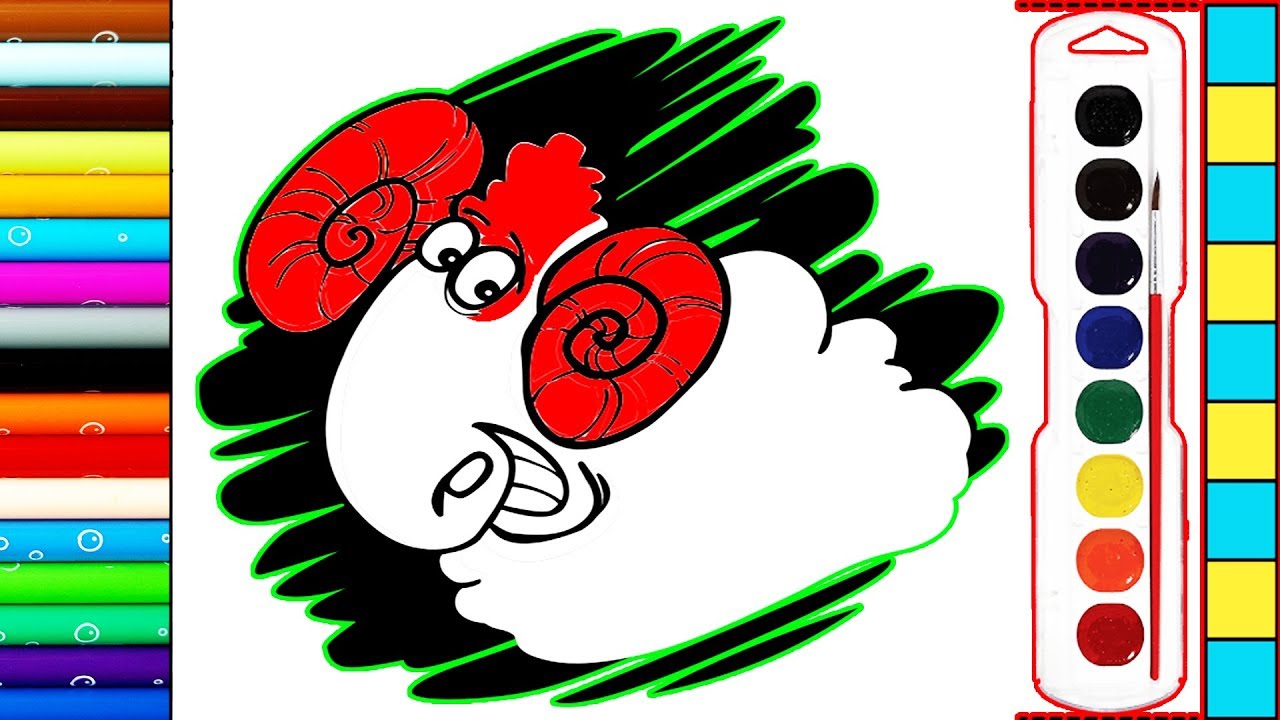 1280x720 Drawing Sheep Face Sheep Drawing And Coloring