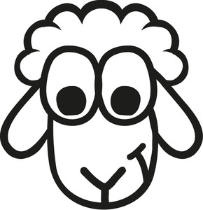 290x300 Sheep's Head Royalty Free Vectors