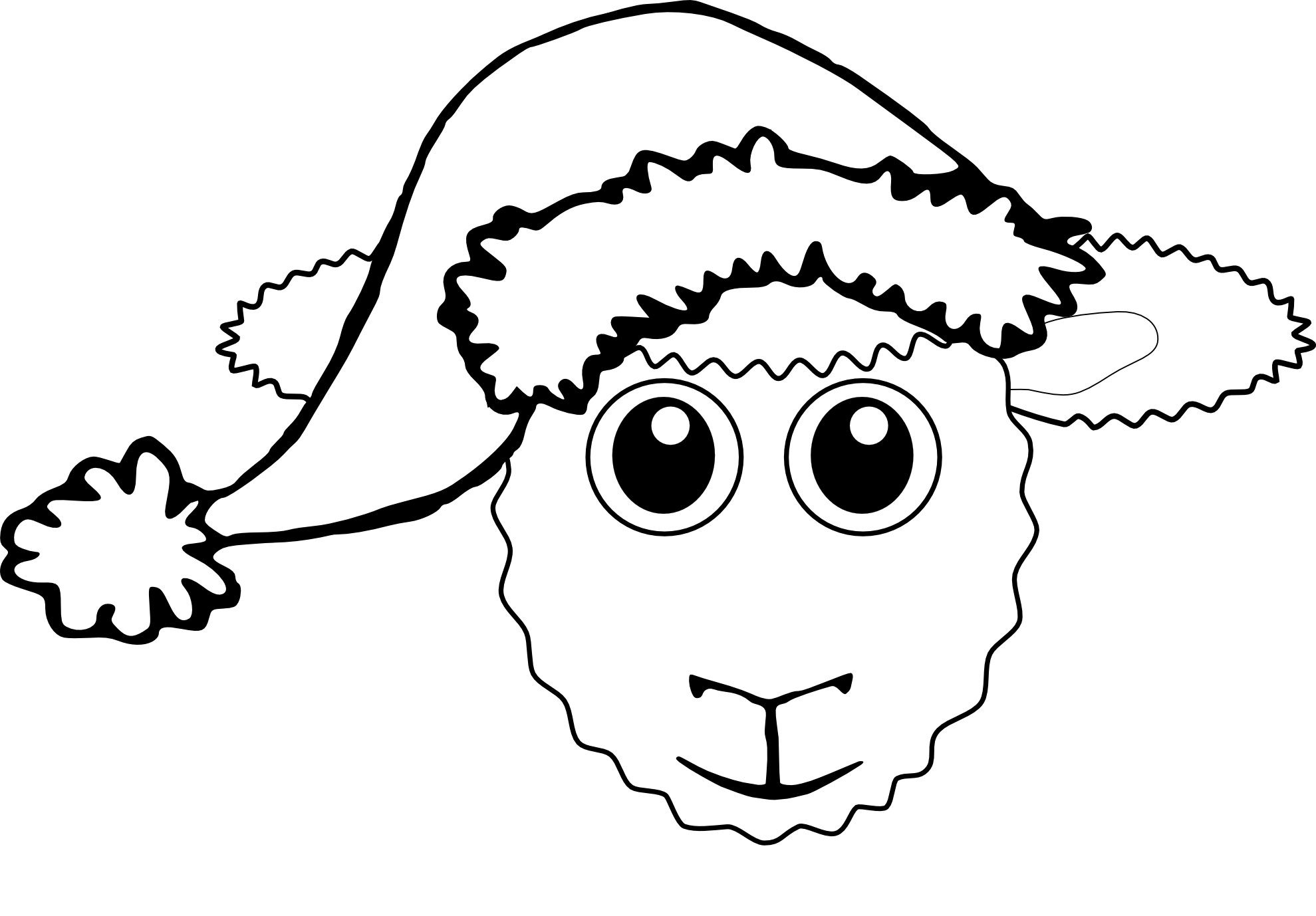 1979x1378 Collection Of Free Sheep Drawing Christmas Download On Ui Ex