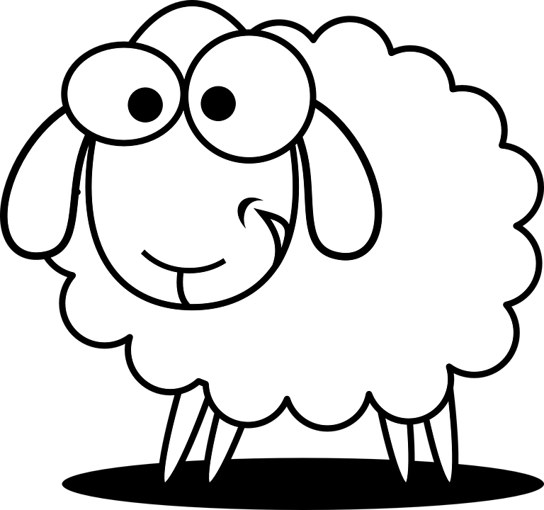 768x720 Drawing Sheep Outline Transparent Png Clipart Free Download