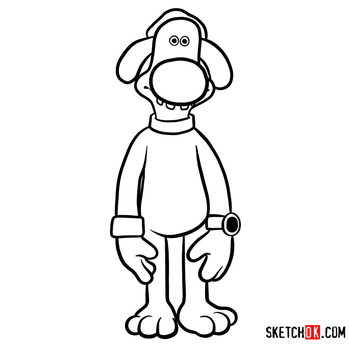 1200x1200 How To Draw Bitzer Shaun The Sheep