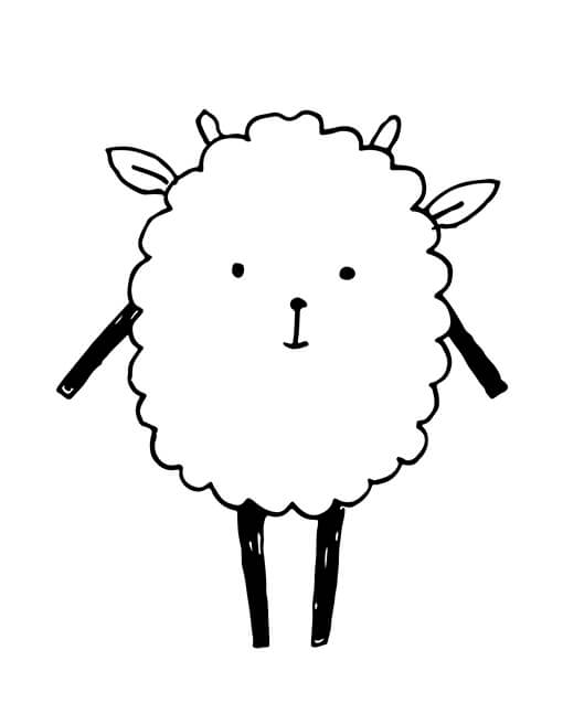 510x647 Little Sheep Poster Scandinavian Nursery Print