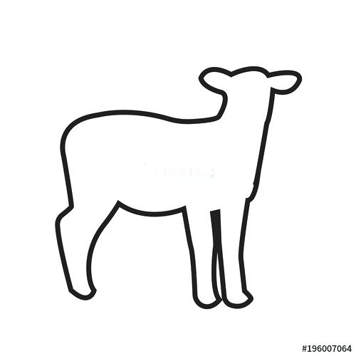 500x500 sheep outline sheep outline clip art on white background sheep