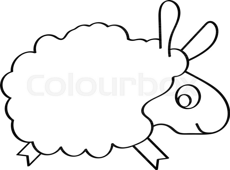 800x590 Sheep Line Art Vector Stock Vector Colourbox