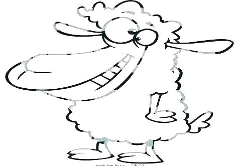 476x333 Sheep Face Drawing