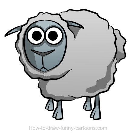 450x454 Sheep Drawing