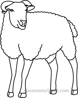 319x400 Sheep Outline Template