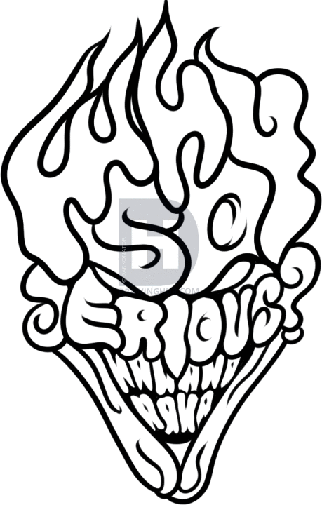 459x720 Draw The Joker Tattoo Step