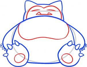 302x232 How To Draw Snorlax, Snorlax Step Ian's Games