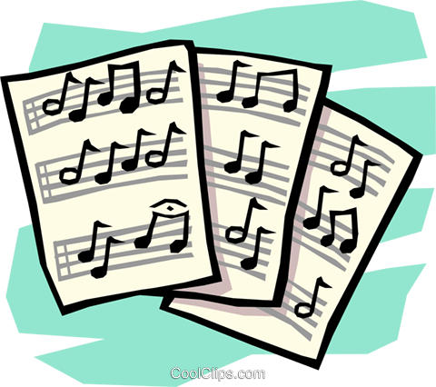 480x426 Sheet Music Royalty Free Vector Clip Art Illustration