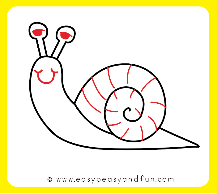 702x627 How To Draw A Snail