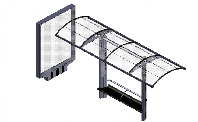 650x400 Bus Stop Top Shelter Design