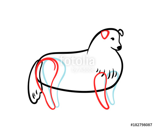 500x417 Vector Sketch Of Sheltie Stock Image And Royalty Free Vector