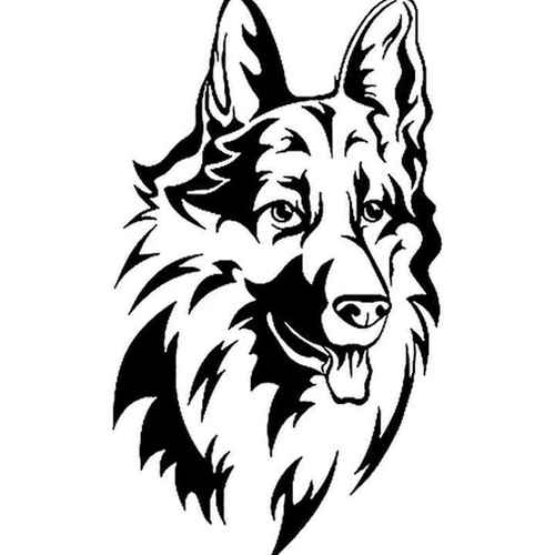 500x500 german shepard vinyl sticker