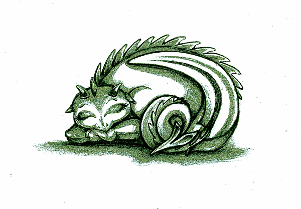 600x417 Sleeping Baby Dragon Duvet Cover For Sale