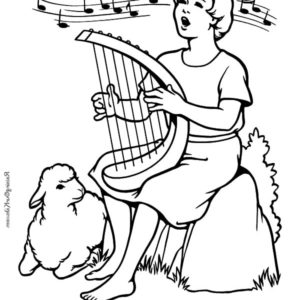 300x300 Drawing David The Shepherd Boy Coloring Pages Kids Play Color