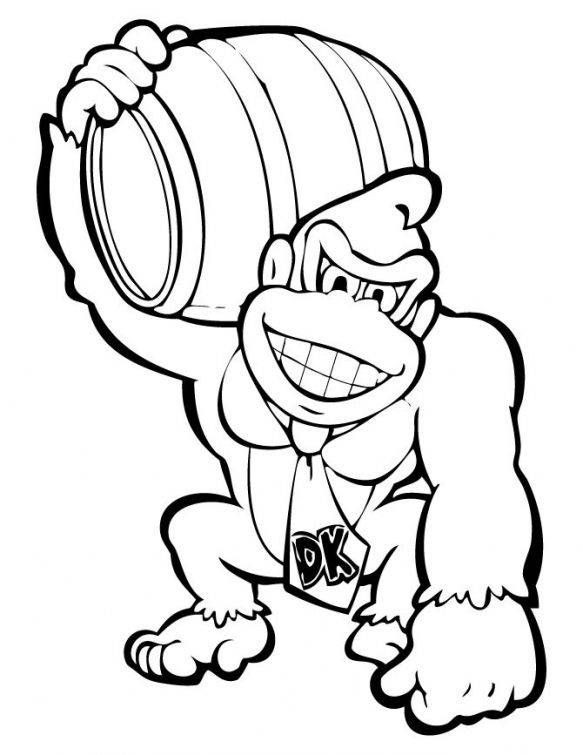 583x755 Donkey Kong Country Returns Coloring Pages Awesome King Kong