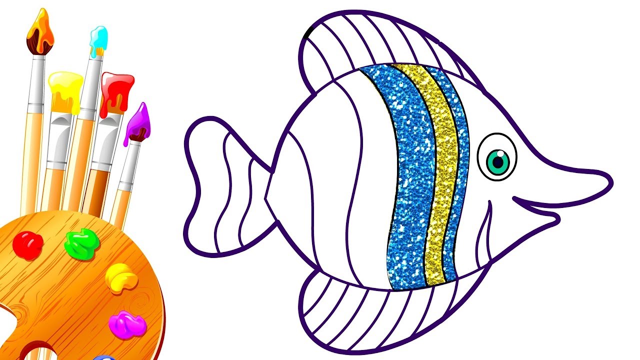 1280x720 Glitter Fish Coloring Pages How To Draw A Cartoon Fish You
