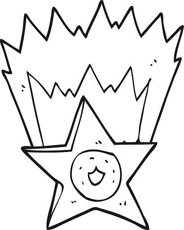 372x463 Black And White Cartoon Sheriff Badge Premium Clipart