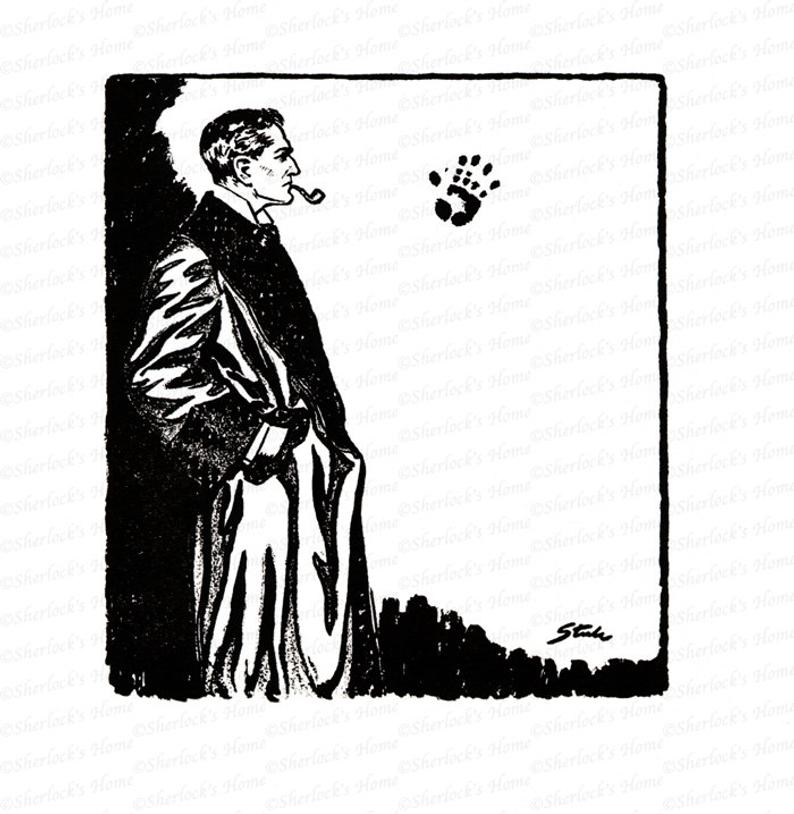 794x814 Sherlock Holmes Frederic Dorr Steele Norwood Builder Giclee Etsy