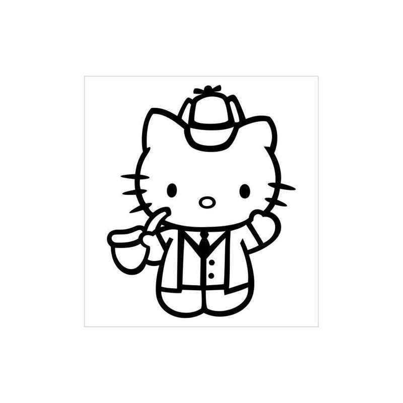 800x800 Hello Kitty Sherlock Holmes Decal