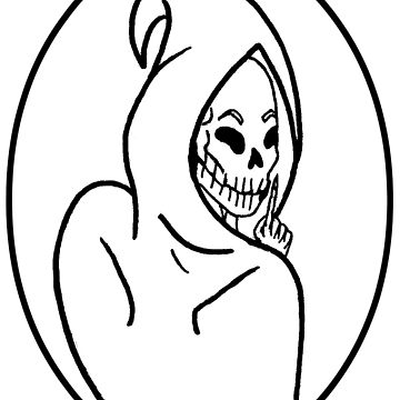 360x360 Shh Hooded Skeleton Sticker