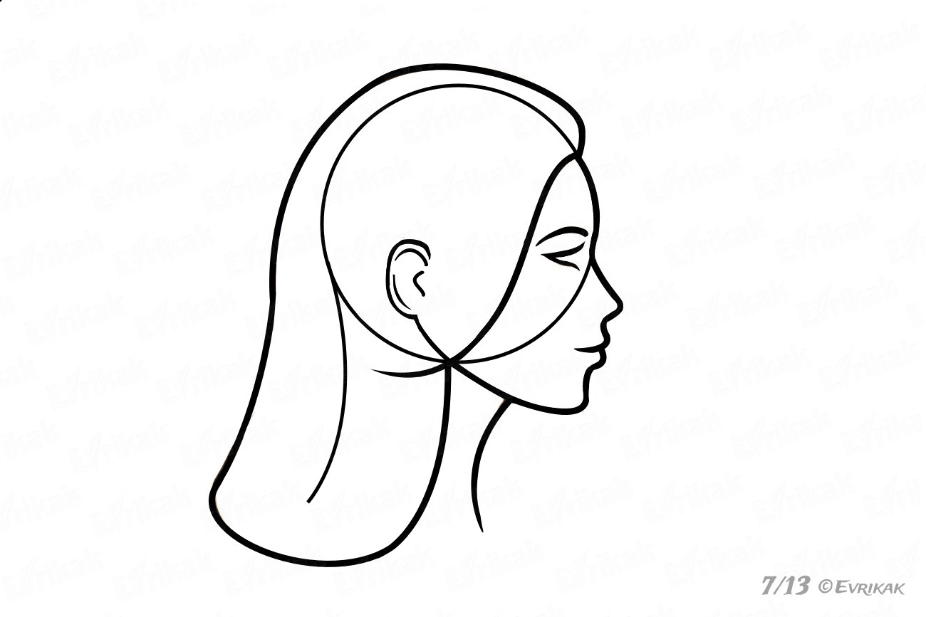 1300x867 How To Draw A Woman's Face In Profile Step
