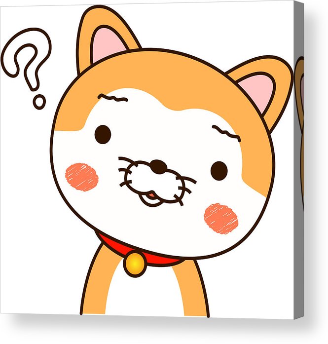 665x697 shiba inu expression doubt acrylic print