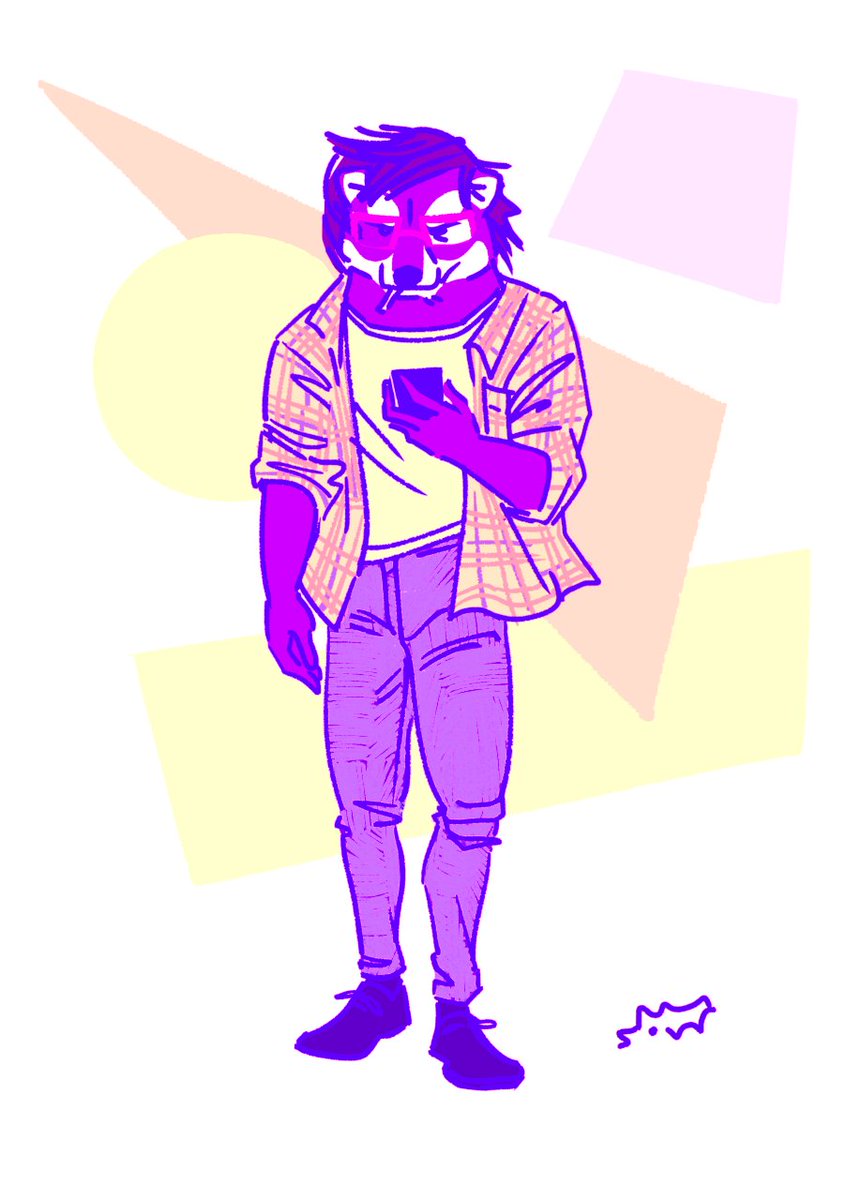 861x1200 on twitter a black shiba inu anthro smoking and checking his