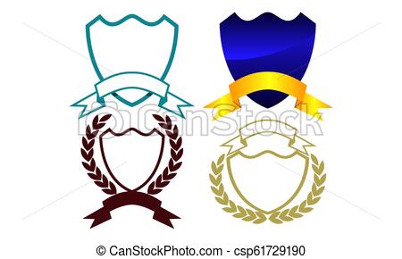 450x290 Blank Shield Ribbon Template Set