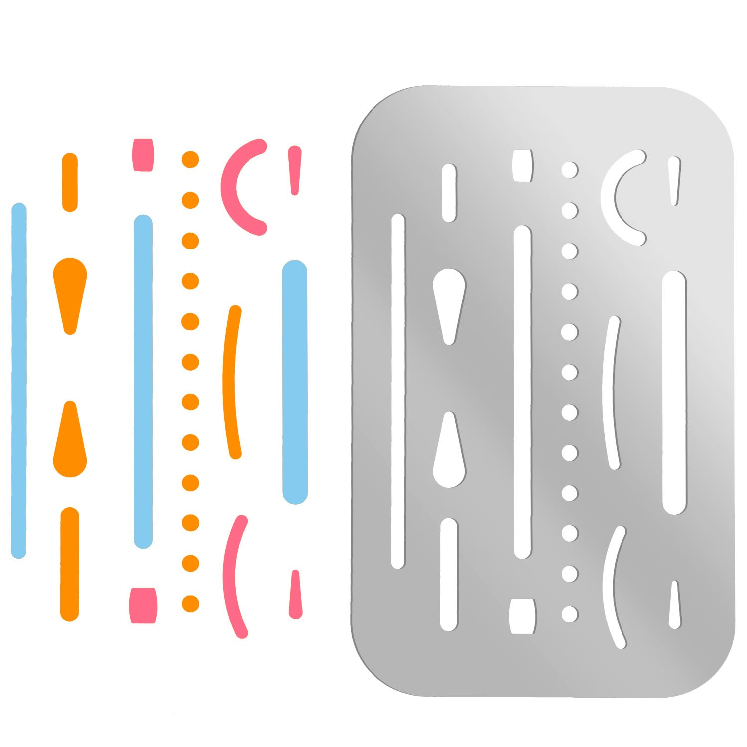 1500x1500 hotop pieces erasing shield stainless steel drawing