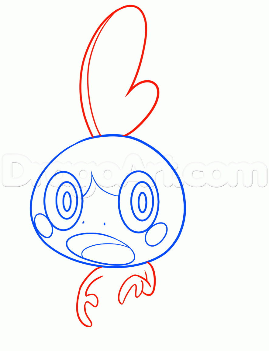 885x1153 How To Draw Sobble, Pokemon Sword And Shield, Step